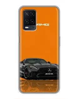 Чехол для OPPO A54 с картинкой «Оранжевый Mercedes AMG»