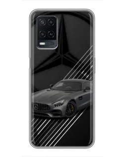 Чехол для OPPO A54 с картинкой «Mercedes AMG — графика»