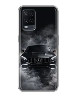 Чехол для OPPO A54 с картинкой «Mercedes в дыму»