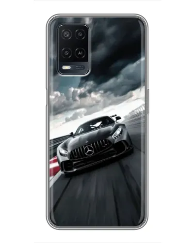 Чехол для OPPO A54 с картинкой «Гоночный Mercedes AMG»