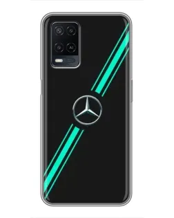 Чехол для OPPO A54 с картинкой «Спортивные линии Mercedes»