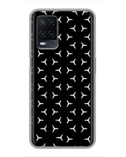 Чехол для OPPO A54 с картинкой «Mercedes паттерн звезд»