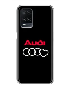 Чехол для OPPO A54 с картинкой «Логотип Audi Heart»