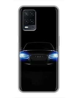 Чехол для OPPO A54 с картинкой «Audi в неоне»