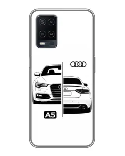 Чехол для OPPO A54 с картинкой «Audi — контрастный дизайн»