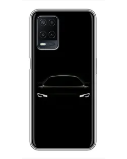 Чехол для OPPO A54 с картинкой «Взгляд Audi в темноте»