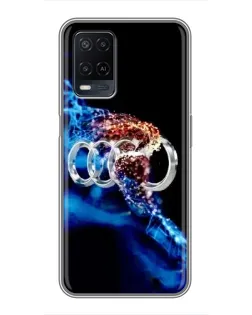 Чехол для OPPO A54 с картинкой «Энергия лого Audi»