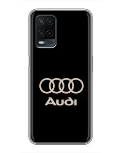 Чехол для OPPO A54 с картинкой «Audi — золотой логотип»