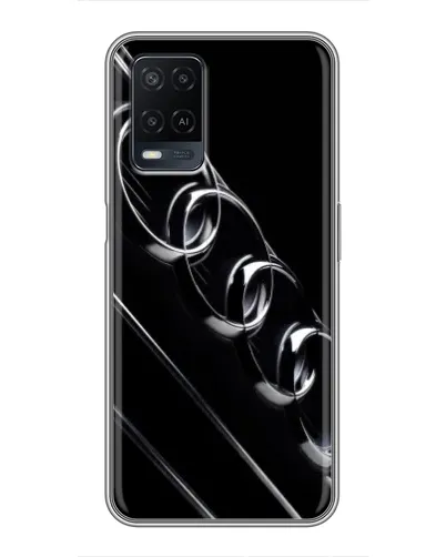 Чехол для OPPO A54 с картинкой «Audi — абстрактные кольца»
