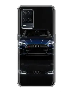 Чехол для OPPO A54 с картинкой «Audi — ночное отражение»