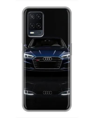 Чехол для OPPO A54 с картинкой «Audi — ночное отражение»