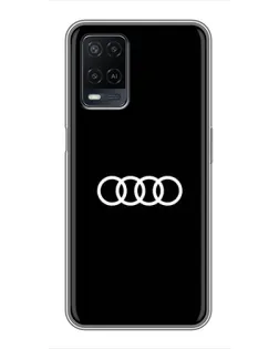 Чехол для OPPO A54 с картинкой «Audi White Logo»