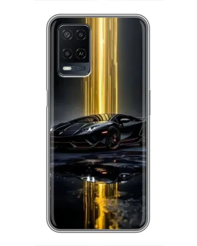 Чехол для OPPO A54 с картинкой «Ночной Lamborghini драйв»