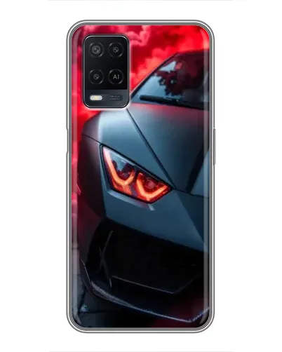 Чехол для OPPO A54 с картинкой «Lamborghini красное сияние»