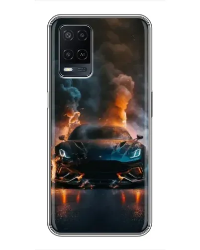 Чехол для OPPO A54 с картинкой «Lamborghini дымная эстетика»