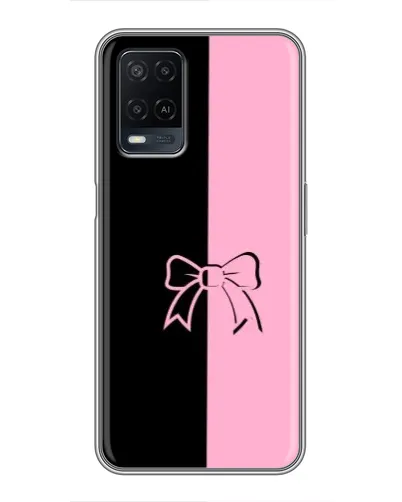 Чехол для OPPO A54 с картинкой «Половинки банта»