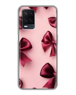 Чехол для OPPO A54 с картинкой «Бордовый атлас»