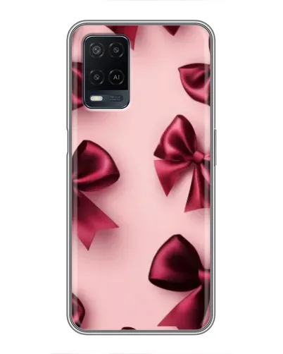 Чехол для OPPO A54 с картинкой «Бордовый атлас»
