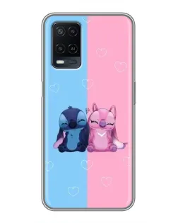 Чохол для OPPO A54 з картинкою «Stitch та Angel Love»