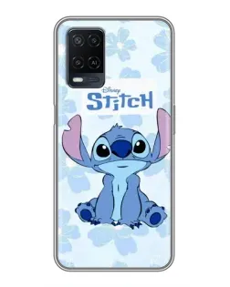 Чохол для OPPO A54 з картинкою «Stitch серед квітів»