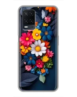 Чехол для OPPO A54 с картинкой «Цветочная феерия»
