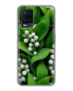 Чехол для OPPO A54 с картинкой «Ландыши в зелени»