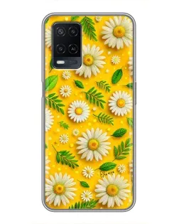 Чехол для OPPO A54 с картинкой «Ромашковое солнце»