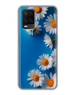 Чехол для OPPO A54 с картинкой «Белоснежные маргаритки»