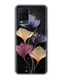 Чехол для OPPO A54 с картинкой «Лиловые цветы грации»