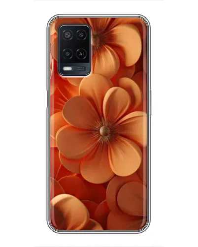 Чехол для OPPO A54 с картинкой «Оранжевый макро цветок»