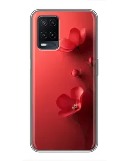 Чехол для OPPO A54 с картинкой «Маковые соцветия»