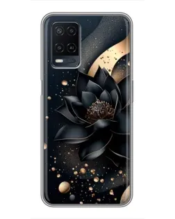 Чехол для OPPO A54 с картинкой «Черный лотос»