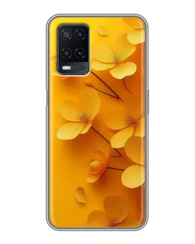 Чехол для OPPO A54 с картинкой «Золотые лепестки»