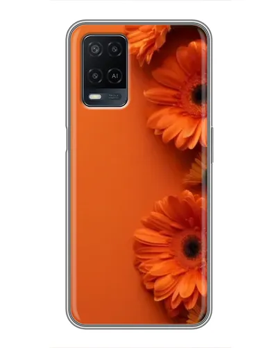 Чехол для OPPO A54 с картинкой «Оранжевые герберы»