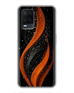 Чехол для OPPO A54 с картинкой «Огненная звездная волна»