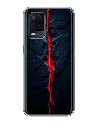 Чехол для OPPO A54 с картинкой «Kрасная лавовая трещина» Чехол для OPPO A54 с картинкой «Kрасная лавовая трещина»