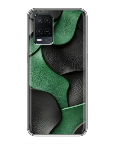 Чехол для OPPO A54 с картинкой «Зеленые кожаные волны» Чехол для OPPO A54 с картинкой «Зеленые кожаные волны»