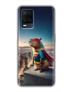 Чехол для OPPO A54 с картинкой «Капи-мен супергерой»