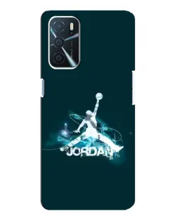 Чехол для OPPO A54s с картинкой «Jordan Blue Fire»