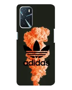 Чехол для OPPO A54s с картинкой «Оранжевый дым Adidas»