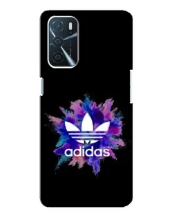 Чехол для OPPO A54s с картинкой «Взрыв красок Adidas»