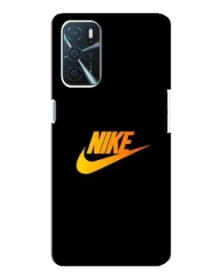 Чехол для OPPO A54s с картинкой «Золотой логотип Nike»