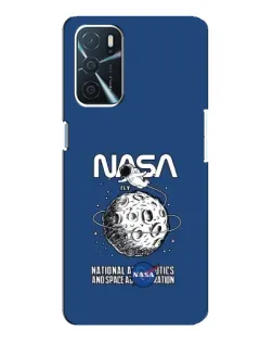 Чехол для OPPO A54s с картинкой «NASA — лунная миссия»