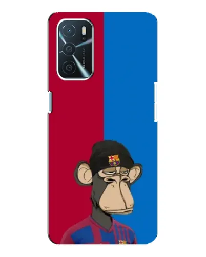 Чехол для OPPO A54s с картинкой «Bored Ape — фанат Барсы»