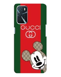 Чехол для OPPO A54s с картинкой «Gucci — полосы и Микки»