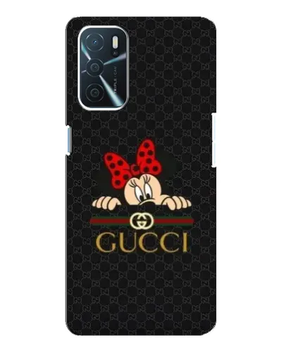 Чехол для OPPO A54s с картинкой «Минни Маус Gucci — черный»