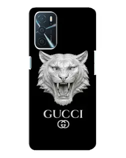Чохол для OPPO A54s з картинкою «Gucci — срібний лев»