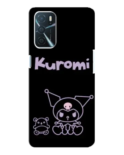 Чохол для OPPO A54s з картинкою «Kuromi — чорний мінімалізм»