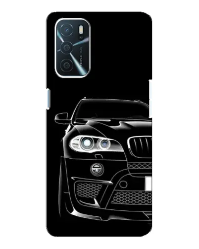 Чехол для OPPO A54s с картинкой «Темный силуэт BMW»