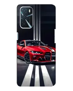 Чехол для OPPO A54s с картинкой «Красная BMW на дороге»